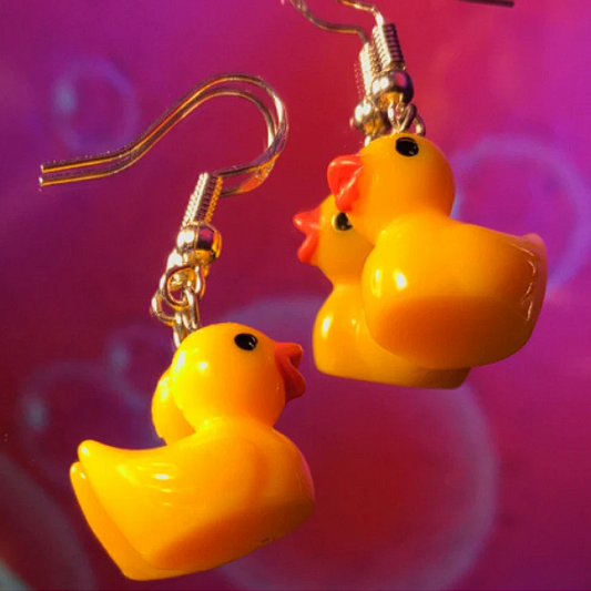 duck charm earrings